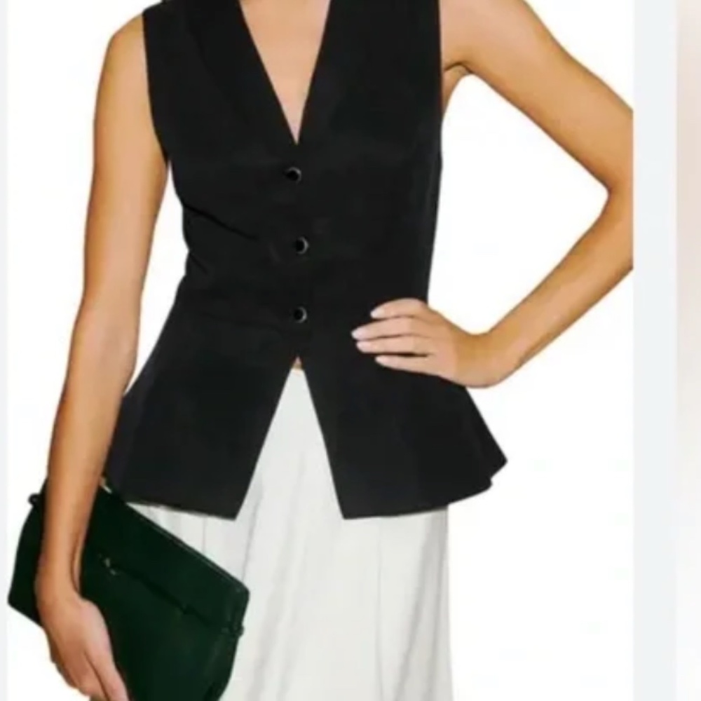 Reformation Oakley Vest - Black, Size 4